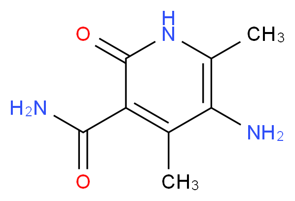 5-amino-4,6-dimethyl-2-oxo-1,2-dihydro-3-pyridinecarboxamide_分子结构_CAS_1227465-83-9)