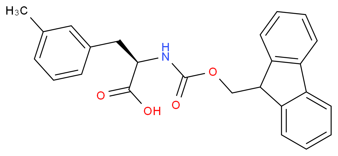 (2R)-2-({[(9H-fluoren-9-yl)methoxy]carbonyl}amino)-3-(3-methylphenyl)propanoic acid_分子结构_CAS_211637-74-0