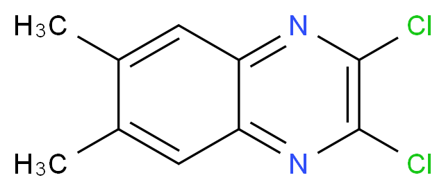 2,3-dichloro-6,7-dimethylquinoxaline_分子结构_CAS_63810-80-0