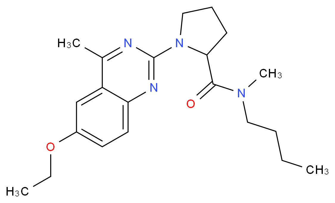 N-butyl-1-(6-ethoxy-4-methyl-2-quinazolinyl)-N-methylprolinamide_分子结构_CAS_)