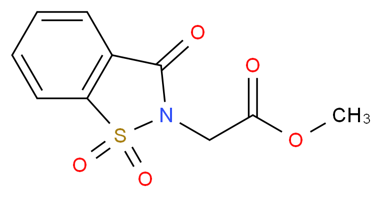 methyl 2-(1,1,3-trioxo-2,3-dihydro-1λ<sup>6</sup>,2-benzothiazol-2-yl)acetate_分子结构_CAS_6639-62-9