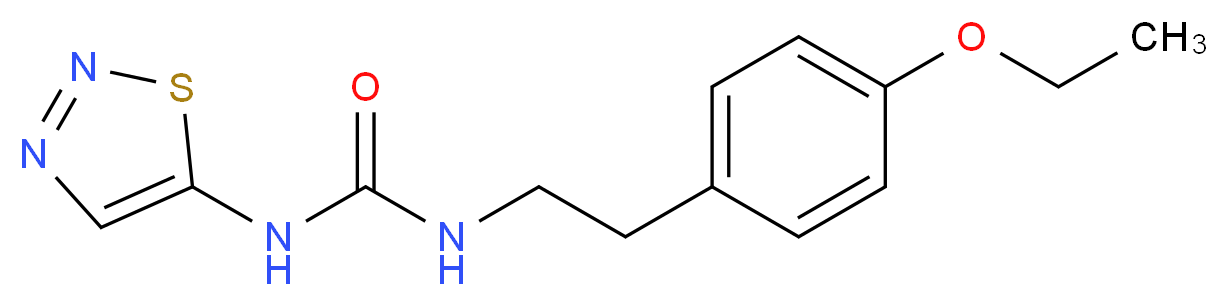 N-[2-(4-ethoxyphenyl)ethyl]-N'-1,2,3-thiadiazol-5-ylurea_分子结构_CAS_)