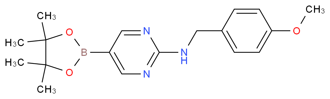 N-(4-Methoxybenzyl)-5-(4,4,5,5-tetramethyl-1,3,2-dioxaborolan-2-yl)pyrimidin-2-amine_分子结构_CAS_1218790-01-2)