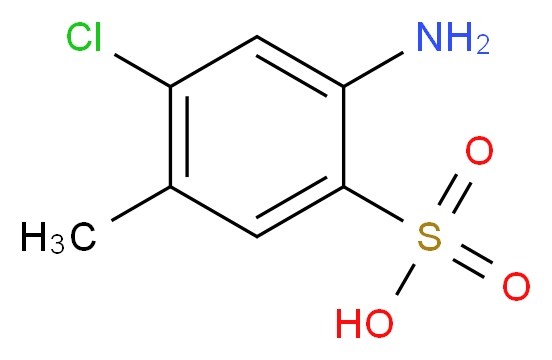 2-氨基-4-氯-5-甲基苯磺酸_分子结构_CAS_88-51-7)