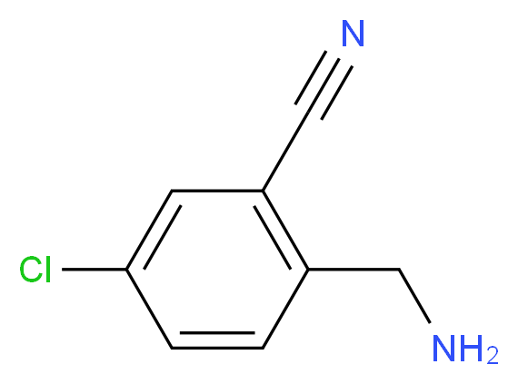 2-(aminomethyl)-5-chlorobenzonitrile_分子结构_CAS_940062-12-4