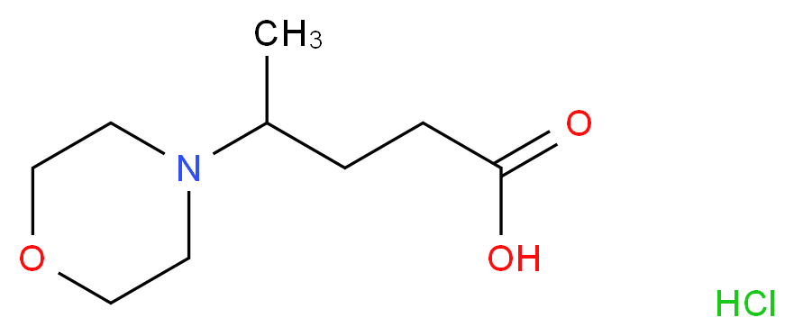 4-Morpholin-4-ylpentanoic acid hydrochloride_分子结构_CAS_805180-10-3)