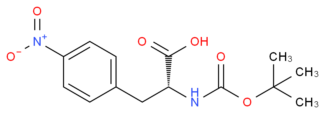 4-Nitro-D-phenylalanine, N-BOC protected_分子结构_CAS_61280-75-9)