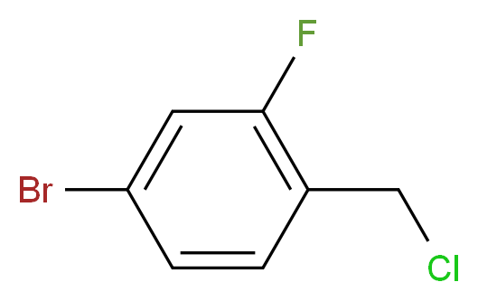 4-bromo-1-(chloromethyl)-2-fluorobenzene_分子结构_CAS_85510-82-3