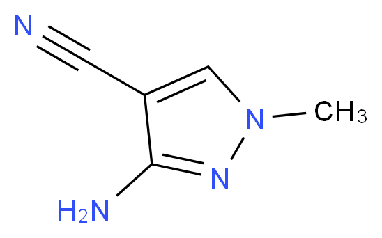 3-amino-1-methyl-1H-pyrazole-4-carbonitrile_分子结构_CAS_21230-50-2