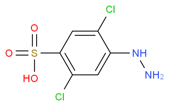 2,5-dichloro-4-hydrazinylbenzene-1-sulfonic acid_分子结构_CAS_118-89-8