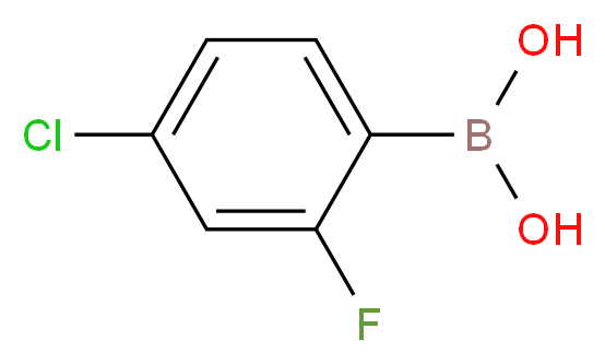 4-氯-2-氟苯硼酸_分子结构_CAS_160591-91-3)