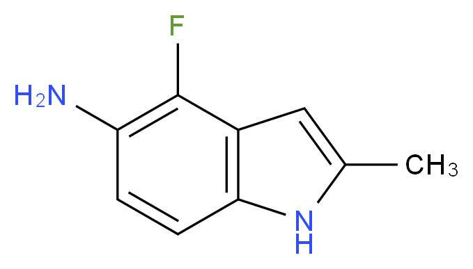4-fluoro-2-methyl-1H-indol-5-amine_分子结构_CAS_398487-76-8