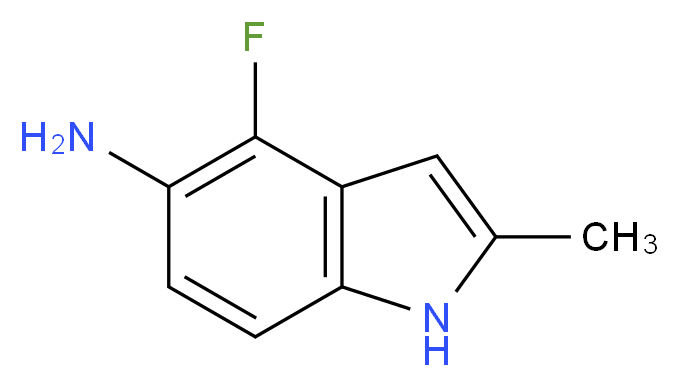 4-Fluoro-2-methyl-1H-indol-5-amine_分子结构_CAS_398487-76-8)