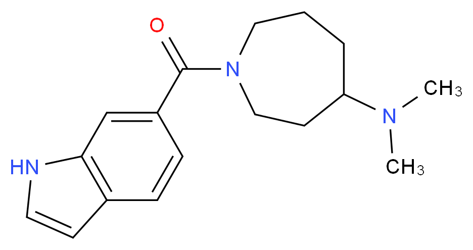 1-(1H-indol-6-ylcarbonyl)-N,N-dimethyl-4-azepanamine_分子结构_CAS_)