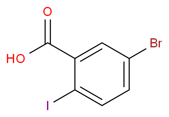 5-bromo-2-iodobenzoic acid_分子结构_CAS_21740-00-1