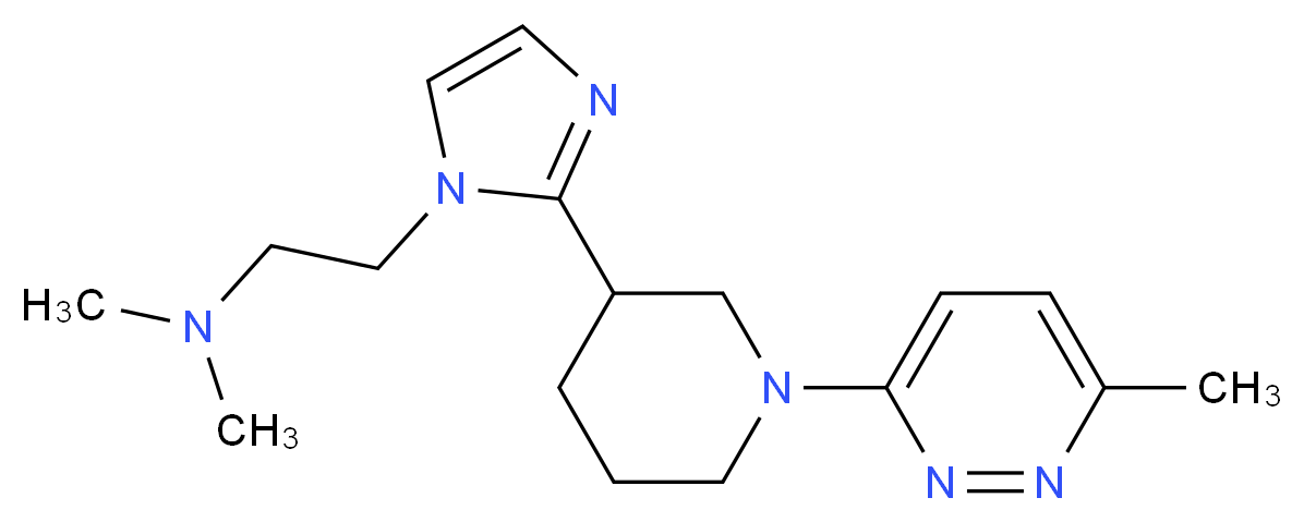 N,N-dimethyl-2-{2-[1-(6-methyl-3-pyridazinyl)-3-piperidinyl]-1H-imidazol-1-yl}ethanamine_分子结构_CAS_)