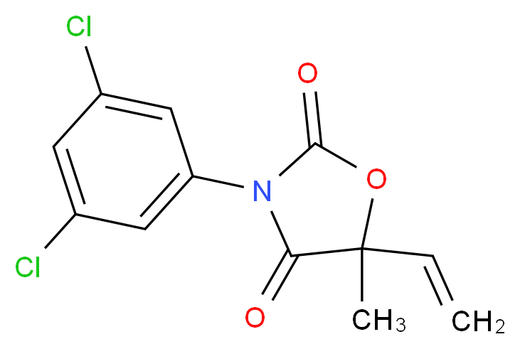 乙烯菌核利 溶液_分子结构_CAS_50471-44-8)