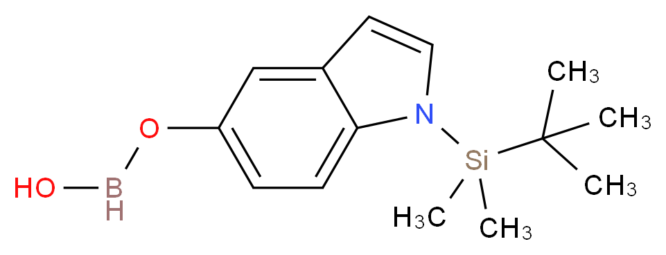 1-(tert-butyldimethylsilyl)-1H-indol-5-yl hydrogen boronate_分子结构_CAS_913835-68-4