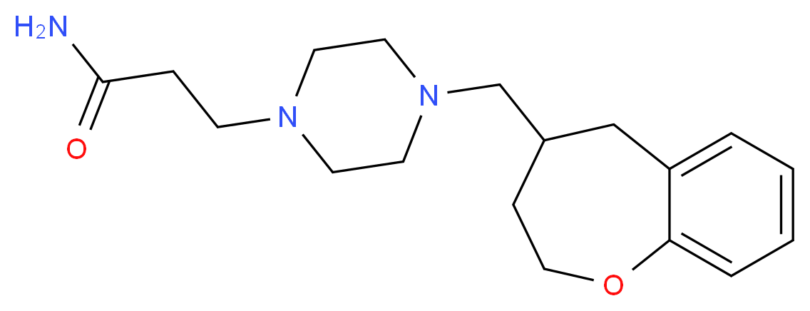 3-[4-(2,3,4,5-tetrahydro-1-benzoxepin-4-ylmethyl)piperazin-1-yl]propanamide_分子结构_CAS_)