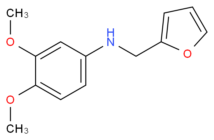 (3,4-Dimethoxy-phenyl)-furan-2-ylmethyl-amine_分子结构_CAS_436088-80-1)