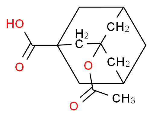 3-(acetyloxy)adamantane-1-carboxylic acid_分子结构_CAS_42711-78-4