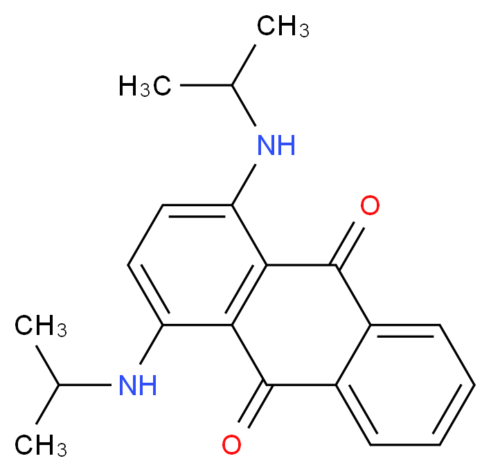 1,4-bis[(propan-2-yl)amino]-9,10-dihydroanthracene-9,10-dione_分子结构_CAS_14233-37-5