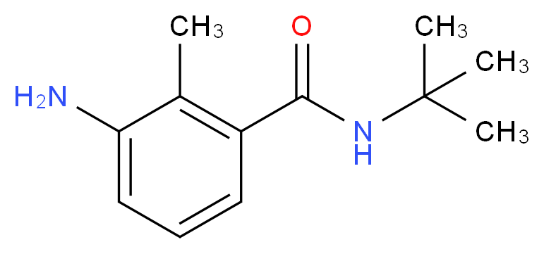 3-amino-N-(tert-butyl)-2-methylbenzamide_分子结构_CAS_905234-93-7)