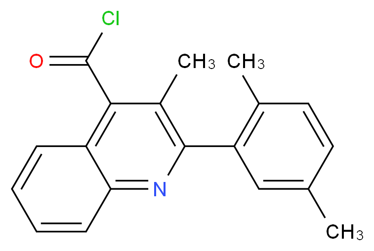 2-(2,5-Dimethylphenyl)-3-methylquinoline-4-carbonyl chloride_分子结构_CAS_)