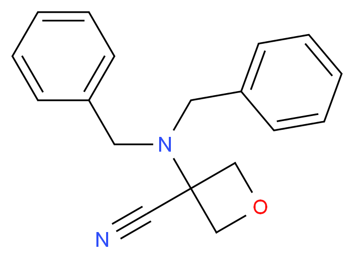 3-(dibenzylamino)oxetane-3-carbonitrile_分子结构_CAS_1021393-00-9