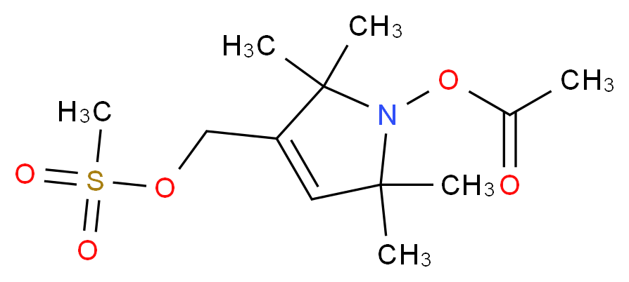 3-[(methanesulfonyloxy)methyl]-2,2,5,5-tetramethyl-2,5-dihydro-1H-pyrrol-1-yl acetate_分子结构_CAS_887352-13-8