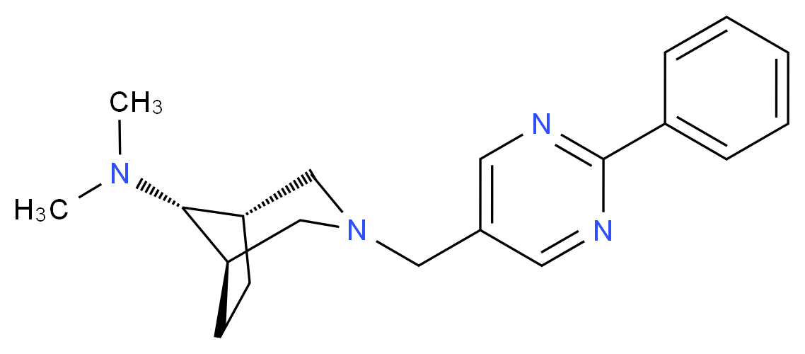 (8-syn)-N,N-dimethyl-3-[(2-phenylpyrimidin-5-yl)methyl]-3-azabicyclo[3.2.1]octan-8-amine_分子结构_CAS_)