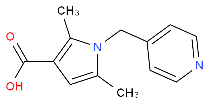 2,5-dimethyl-1-(pyridin-4-ylmethyl)-1H-pyrrole-3-carboxylic acid_分子结构_CAS_306936-15-2)