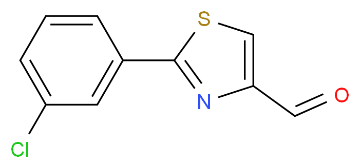 2-(3-Chlorophenyl)-1,3-thiazole-4-carboxaldehyde 97%_分子结构_CAS_859850-99-0)