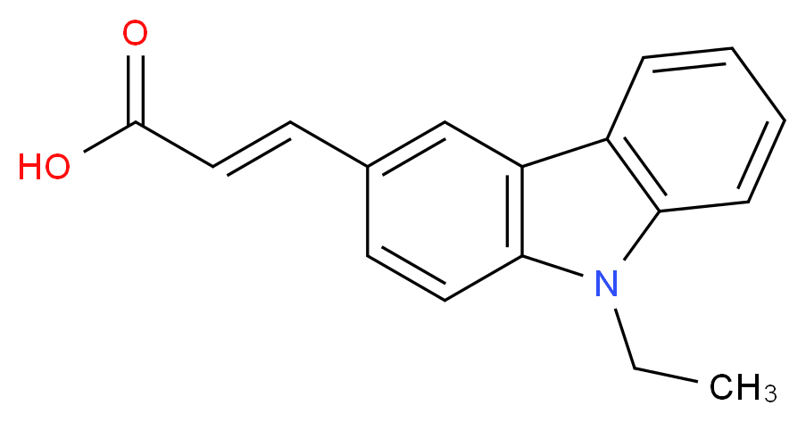 (2E)-3-(9-ethyl-9H-carbazol-3-yl)acrylic acid_分子结构_CAS_24122-82-5)