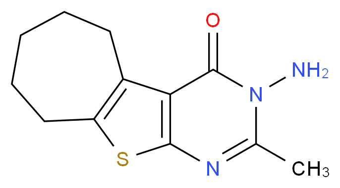 3-Amino-2-methyl-3,5,6,7,8,9-hexahydro-4H-cyclohepta[4,5]thieno[2,3-d]pyrimidin-4-one_分子结构_CAS_)