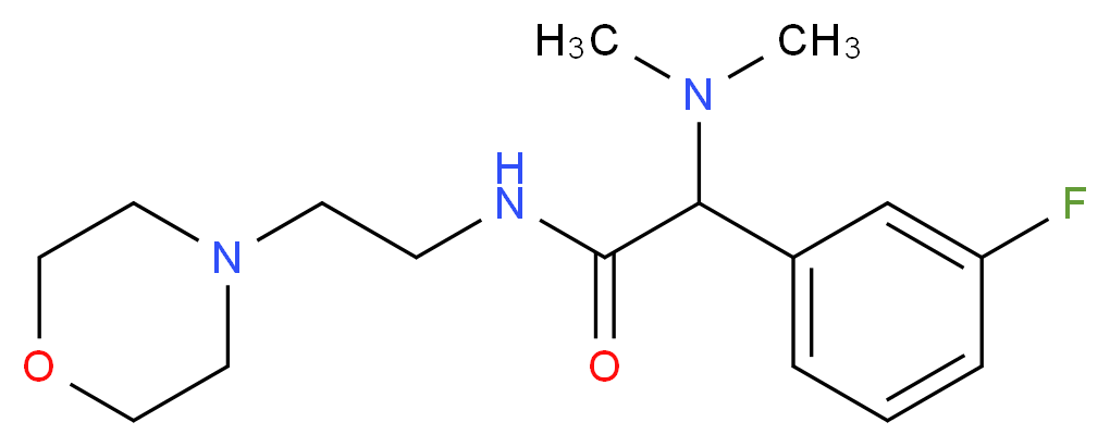 2-(dimethylamino)-2-(3-fluorophenyl)-N-[2-(4-morpholinyl)ethyl]acetamide_分子结构_CAS_)