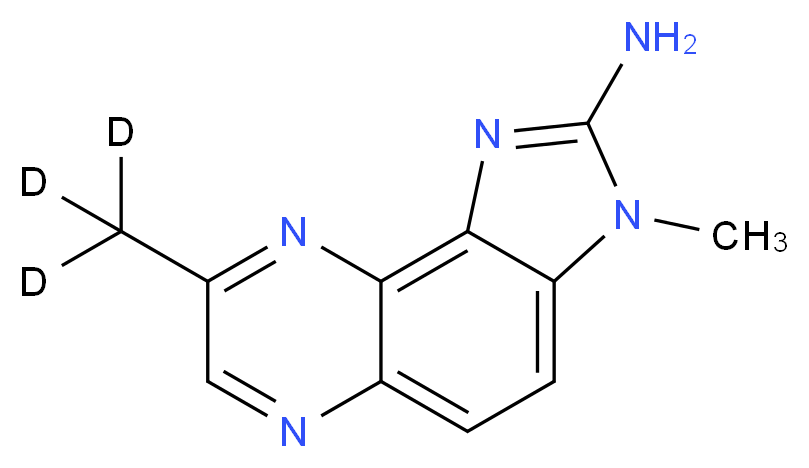 2-Amino-8-methyl-3-(trideuteromethyl)imidazo[4,5-f]quinoxaline_分子结构_CAS_)