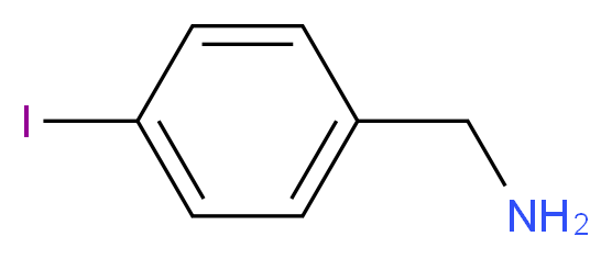 4-IODOBENZYLAMINE_分子结构_CAS_39959-59-6)