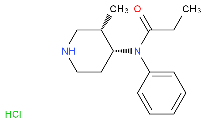 N-[(3S,4R)-3-methylpiperidin-4-yl]-N-phenylpropanamide hydrochloride_分子结构_CAS_1217684-08-6