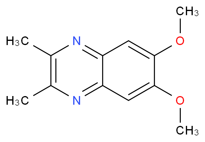 6,7-dimethoxy-2,3-dimethylquinoxaline_分子结构_CAS_32388-00-4