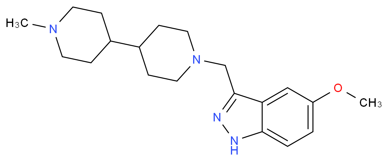 1-[(5-methoxy-1H-indazol-3-yl)methyl]-1'-methyl-4,4'-bipiperidine_分子结构_CAS_)