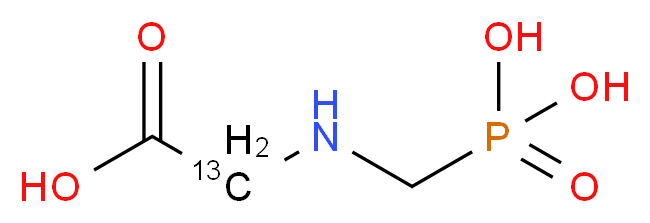 2-[(phosphonomethyl)amino](2-<sup>1</sup><sup>3</sup>C)acetic acid_分子结构_CAS_287399-31-9