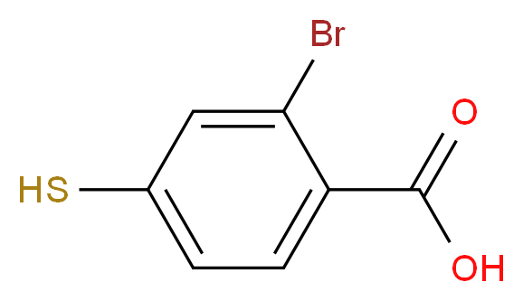 2-bromo-4-sulfanylbenzoic acid_分子结构_CAS_7041-50-1