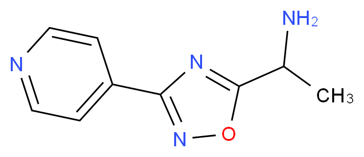 1-[3-(pyridin-4-yl)-1,2,4-oxadiazol-5-yl]ethan-1-amine_分子结构_CAS_915924-45-7