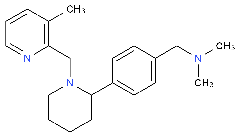 N,N-dimethyl-1-(4-{1-[(3-methyl-2-pyridinyl)methyl]-2-piperidinyl}phenyl)methanamine_分子结构_CAS_)