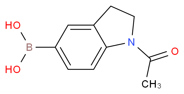 (1-ACETYL-2,3-DIHYDRO-1H-INDOL-5-YL)BORONIC ACID_分子结构_CAS_905971-97-3)