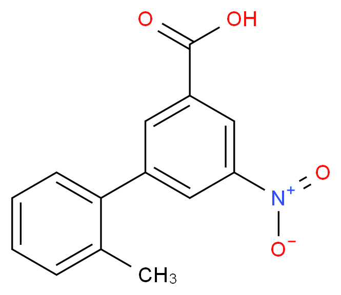 3-(2-methylphenyl)-5-nitrobenzoic acid_分子结构_CAS_1261952-79-7