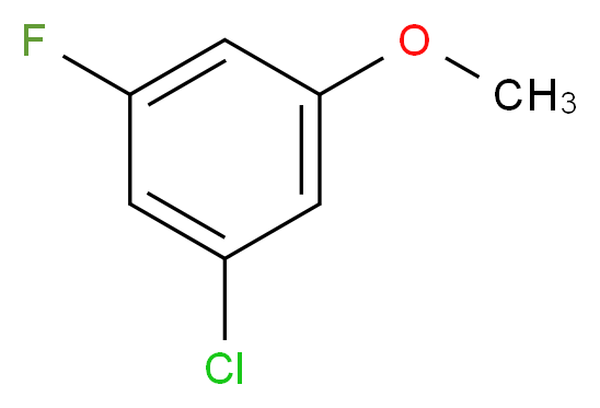 1-chloro-3-fluoro-5-methoxybenzene_分子结构_CAS_202925-08-4