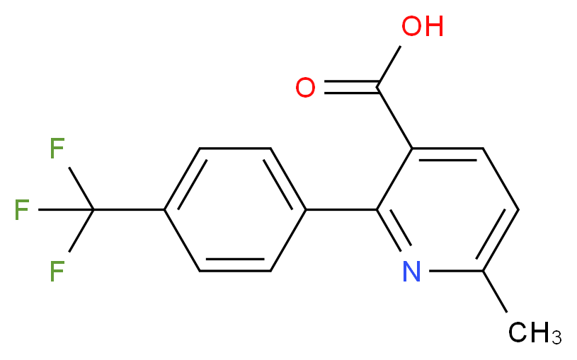 2-[(4-Trifluoromethyl)phenyl]-6-methyl Nicotinic Acid_分子结构_CAS_883241-16-5)