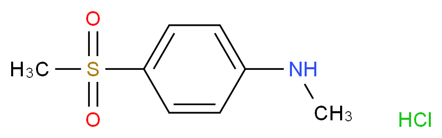 4-methanesulfonyl-N-methylaniline hydrochloride_分子结构_CAS_1263378-01-3